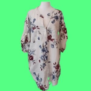 ** Floral Button Down Shirt for Women